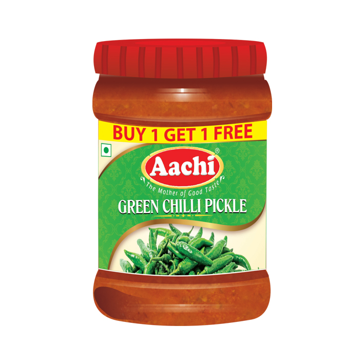 AACHI GREEN CHILLI PICKLE (1+1)