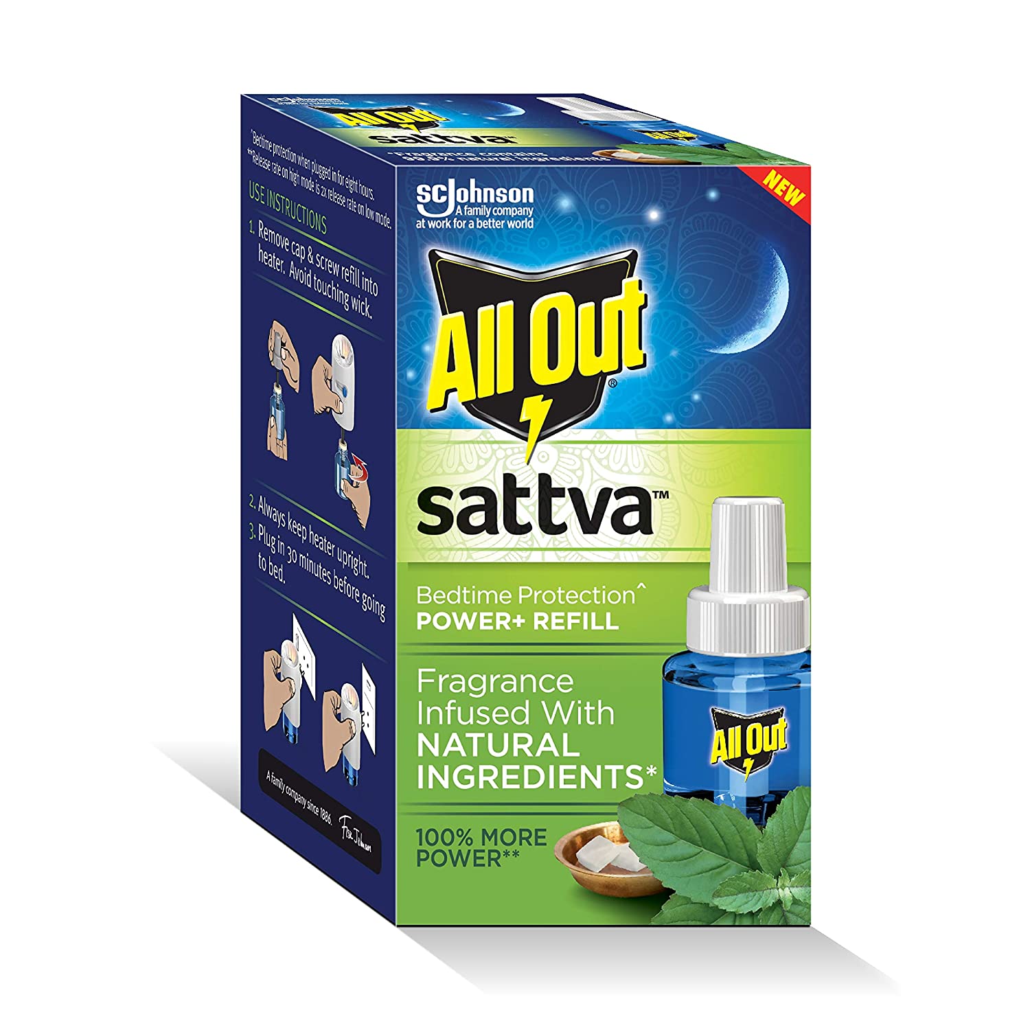 All Out Sattva Bedtime Protection Power Mosquito Vaporiser RefillÂ 