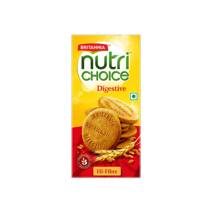 BRITANNIA NUTICHOCE DIGESTIVE HIGH FIBRE BISCUIT