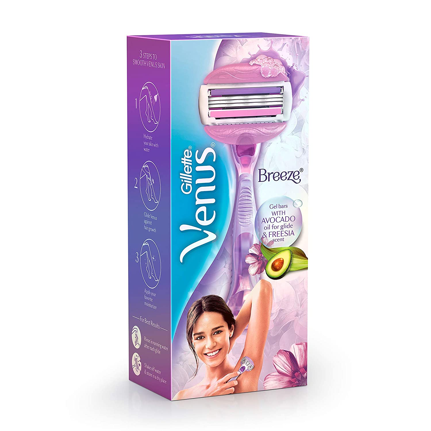 GILLETTE VENUS BREEZE HAIR REMOVAL RAZOR FOR WOMEN