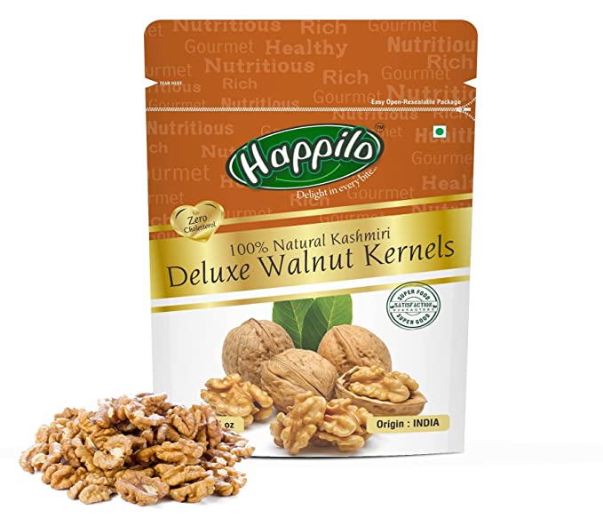 Happilo 100% Natural Kashmiri Deluxe Walnuts, Kernels