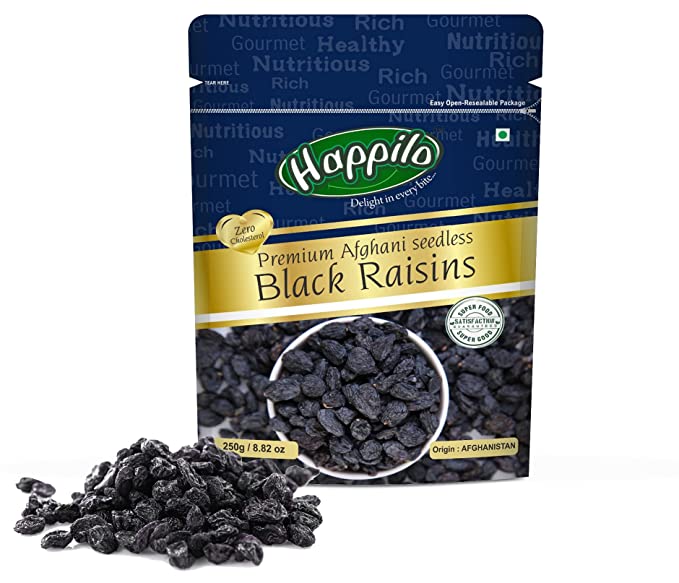 Happilo Premium Afghani Seedless Black Raisins