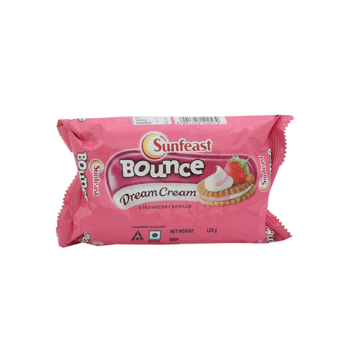 SUNFEAST BOUNCE DREAM CREAM STRWBWRRY VANILLA BISCUIT