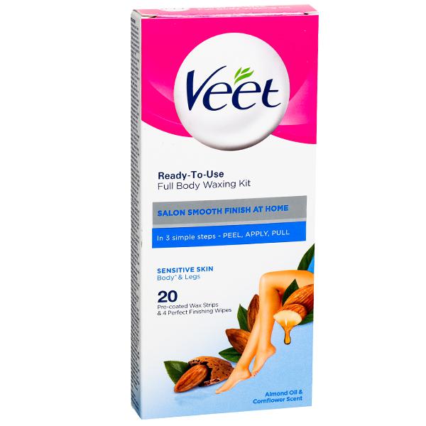 Veet Half Body Waxing Kit for Sensitive Skin StripsÂ 