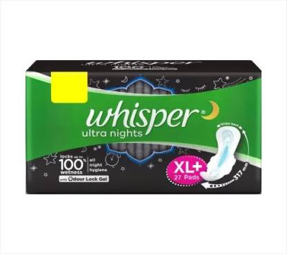 Whisper Bindazzz Nights XL Plus Wings Sanitary PadÂ 